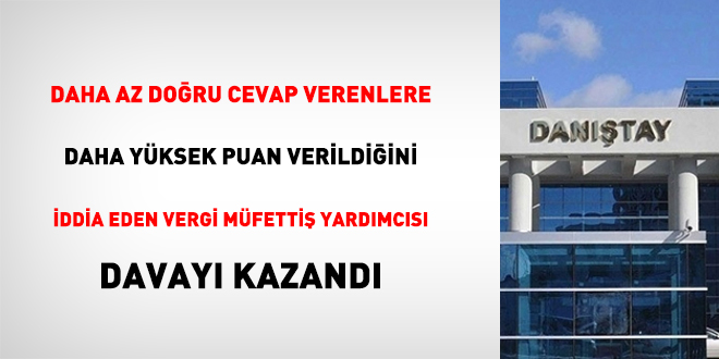 Vergi müfettiş yardımcısı davayı kazandı