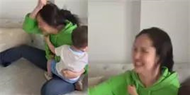 Anneden bebeğine şiddet iddiası!