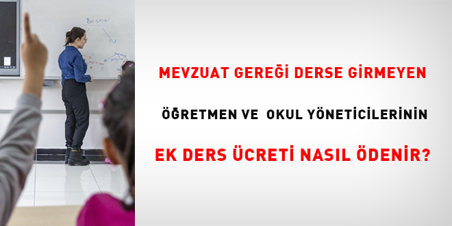 Derse Girmeyen Öğretmen ve Okul Yöneticilerinin Ek Ders Ücreti Hakkında Karar