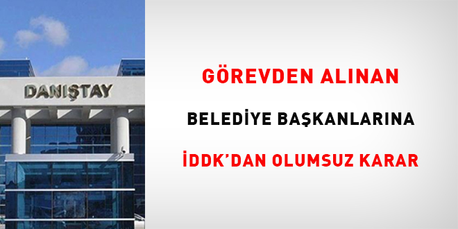 Görevden alınan belediye daire başkanına İDDK'dan olumsuz karar