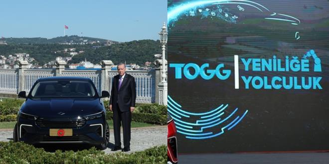 Cumhurbaşkanı Erdoğan Togg'un yeni modelini kullandı