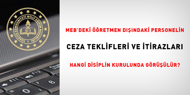 MEB'deki öğretmen dışındaki personelin ceza teklifleri ve itirazları hangi disiplin kurulunda görüşülür?