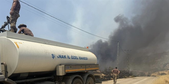 Şırnak'ta örtü yangını: Müdahale devam ediyor