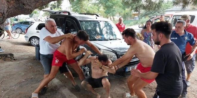 Cankurtaran ile vatandaş arasında 'İşime karışma' kavgası