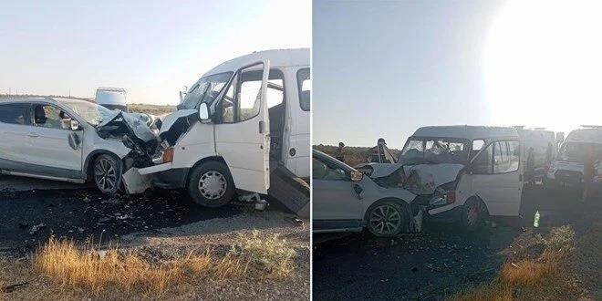 İşçi servisi kaza yaptı: 10 yaralı