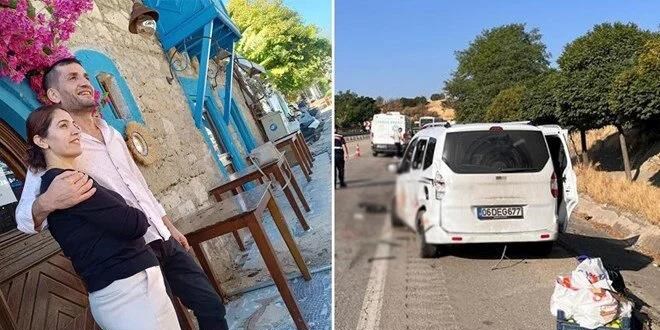 Patlayan lastiğini değiştiren çifte kamyonet çarptı
