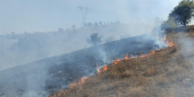 Tokat'ta makilik alanda çıkan yangın söndürüldü