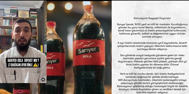 Sarıyer Kola'dan Boykot Listesi Açıklaması