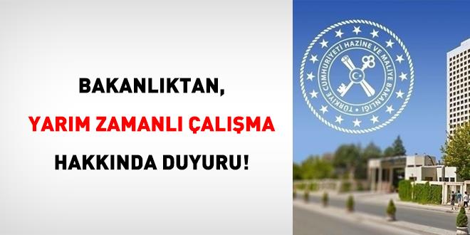 Bakanlıktan yarım zamanlı çalışma hakkı için yeni duyuru!