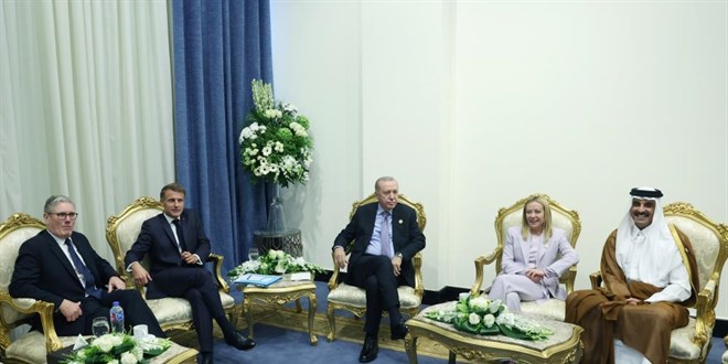 Erdoğan'dan Fransa, İngiltere, İtalya ve Katar liderleriyle toplantı