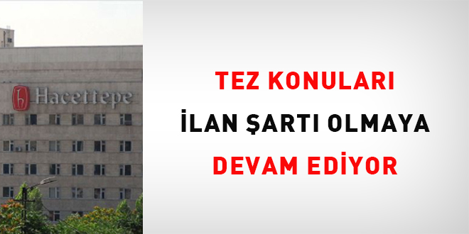 Tez konuları ilan şartı olmaya devam ediyor