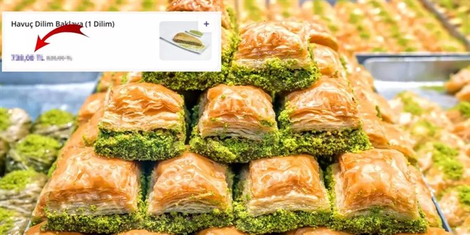 Bir dilim baklavanın fiyatı, pes dedirtti