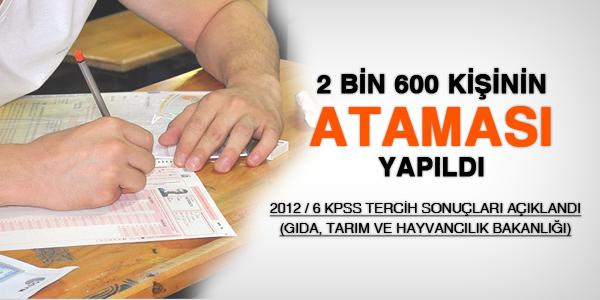 KPSS-2012/6 yerleştirme sonuçları açıklandı