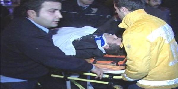 Şüpheli kovalayan polise araç çarptı
