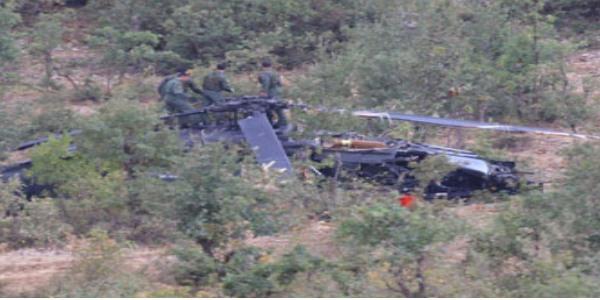 Siirt'te askeri helikopterin düşmesi
