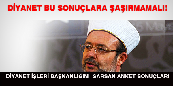 Diyanet'i ok eden anket!