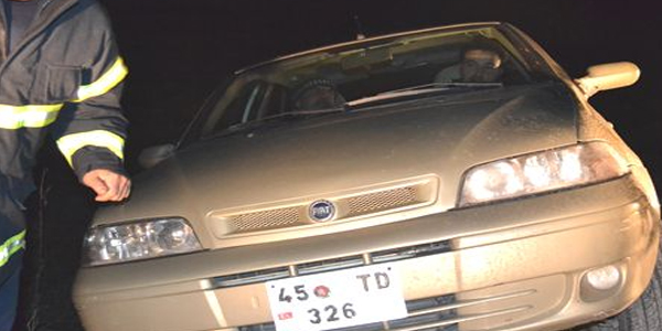 Hastaneye giderken kaza yaptı
