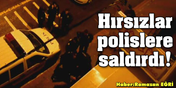 Hırsızlar polislere saldırdı!