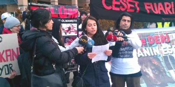 Deri fuarına protestolu açılış