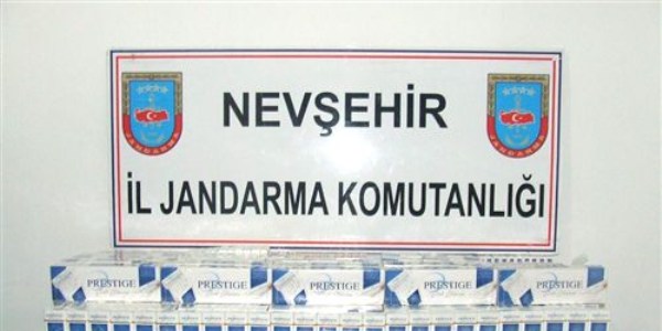 Nevşehir'de bin paket kaçak sigara yakalandı