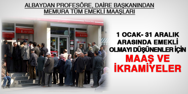2013'te emekli olan, ne kadar maaş ve ikramiye alır?