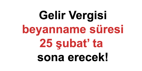 Vergi beyannamesi verme süreleri