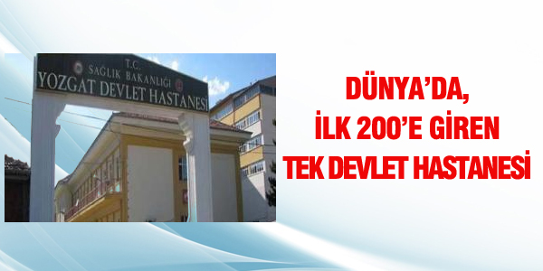 Dnya'da, ilk 200'e giren tek Devlet hastanesi