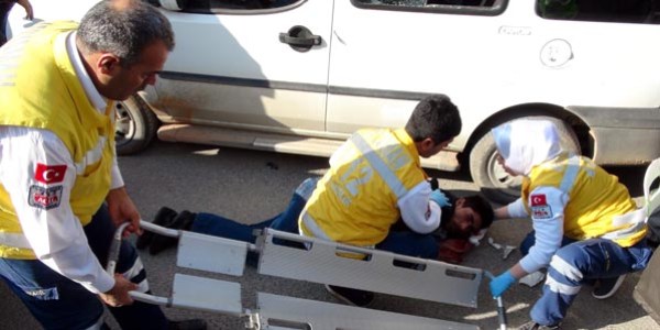 Otomobilin çarptığı yaya, kafasını başka bir aracın camına çarptı