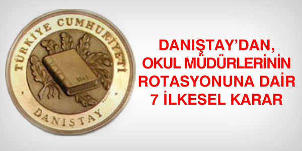 Mdrlerin rotasyonuna dair Dantay'n ilkesel kararlar