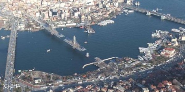Havadan Haliç Metro Köprüsünde son durum