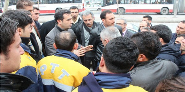 PTT kargo işçilerinden eylem