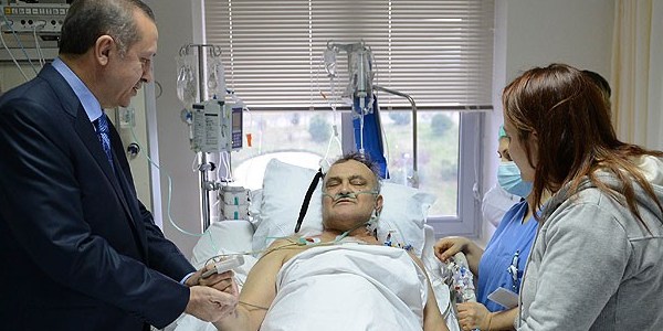 Erdoğan, Ergin Saygun'u hastanede ziyaret etti