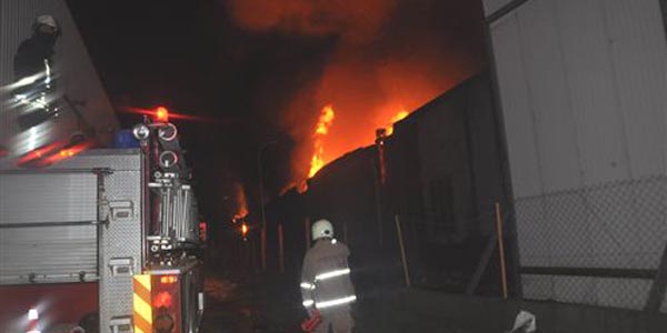 İzmir'de fabrika yangını