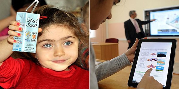 Okul sütü dağıtımı törenle başladı