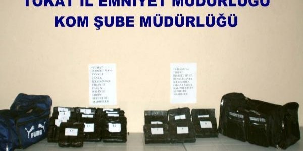 Tokat'ta 500 bin TL değerinde eroin ele geçirildi