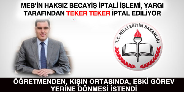 MEB'in becayiş cezası yargıdan döndü