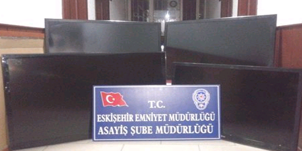 Eskişehir'de 6 adet LCD televizyon çalan şüpheliler yakalandı