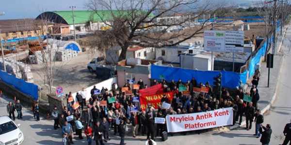 Antik kentin müze olması için eylem yaptılar