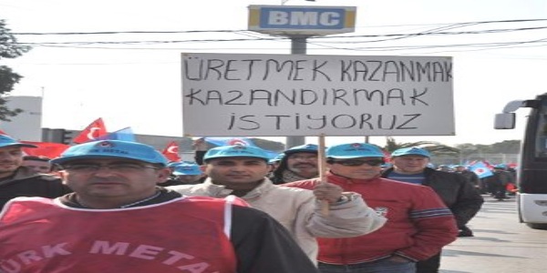 BMC işçileri eylem için yola çıkıyor