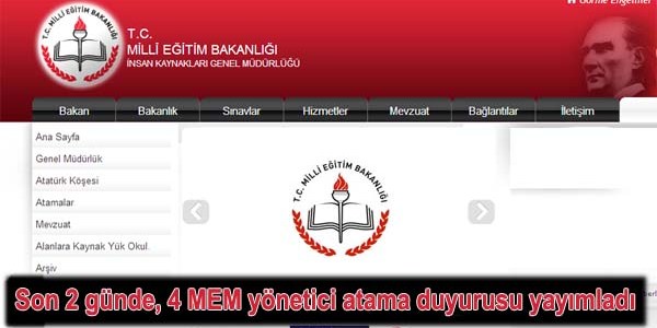 5 MEM yönetici atama duyurusu yayımladı
