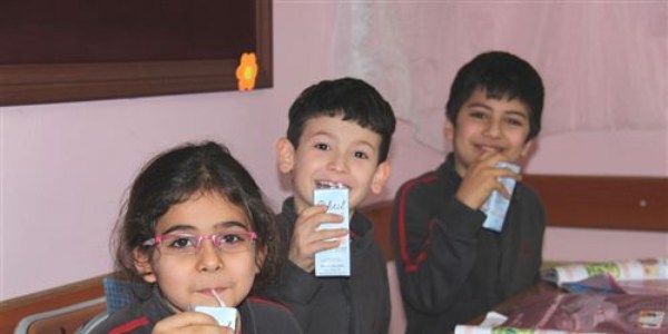Salihli'de okul sütü projesi