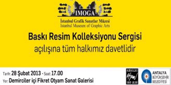 Baskı resim koleksiyonu sergisi Antalya'da