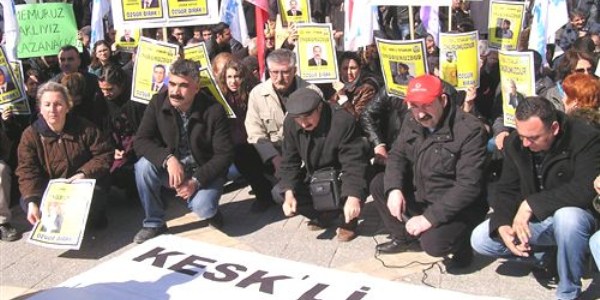 KESK üyeleri eylem yaptı