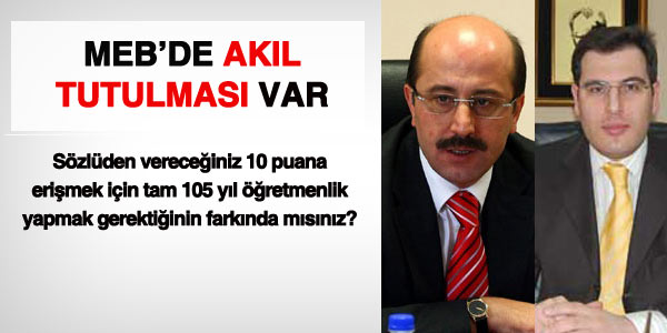 MEB'de akıl tutulması var