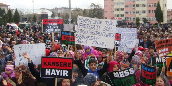 Tavşanlı'da 'tehlikeli atık tesisine hayır' mitingi