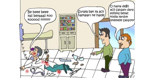 Hekime şiddet tepkisine farklı eylem
