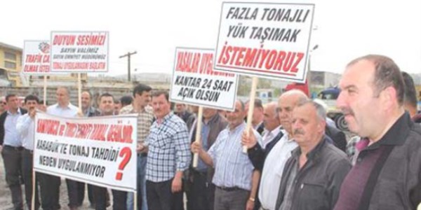 Yük taşımaktan bıktık