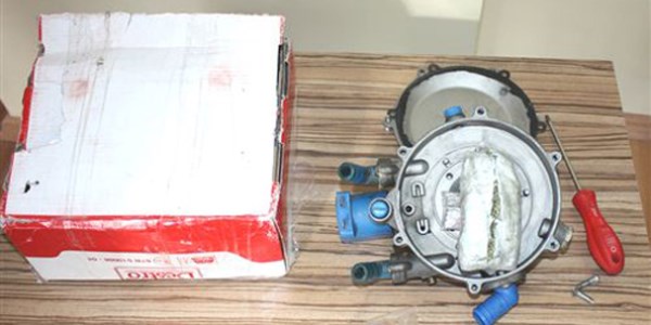 LPG beyni içinde esrar ele geçirildi