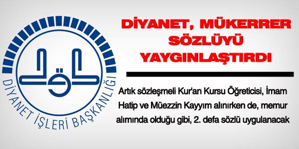 Diyanet, 4/B'li alrken de szl snav yapacak