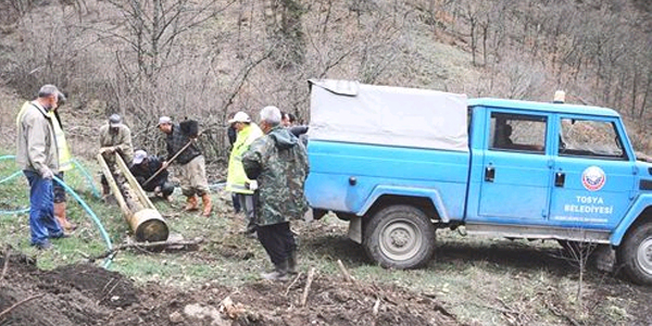 Tosya'daki su bulma çalışmaları sırasında yaban hayatı da unutulmadı